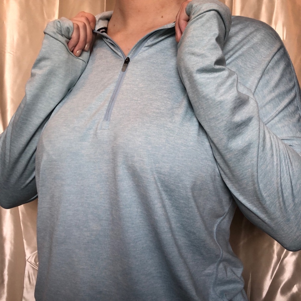 Nike DriFit Quarter Zip Baby Blue Running Pullover